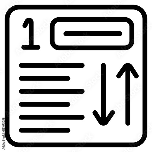 Prioritization Line Icon
