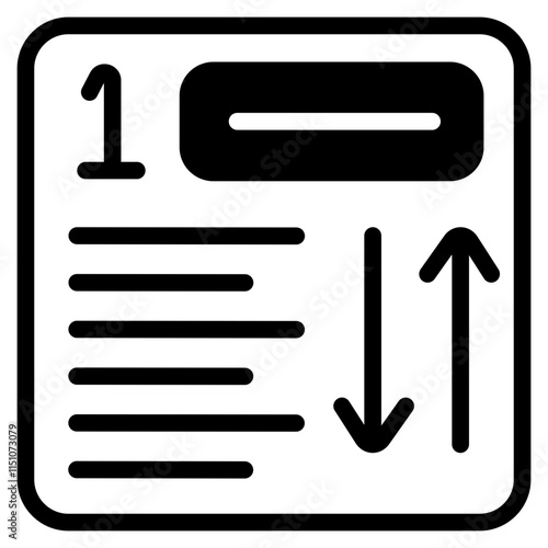 Prioritization Glyph Icon