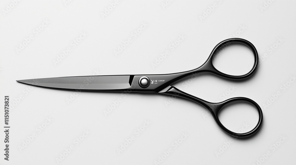 Sleek Black Hair Cutting Scissors Sleek Black Hair Cutting Scissors
