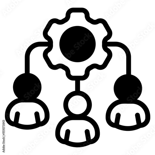 Resource allocation Glyph Icon