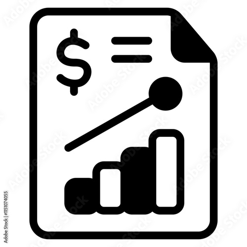 Sales analytics Glyph Icon