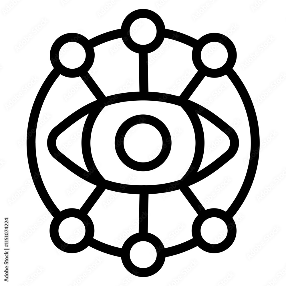 Shared vision Line Icon Shared vision Line Icon