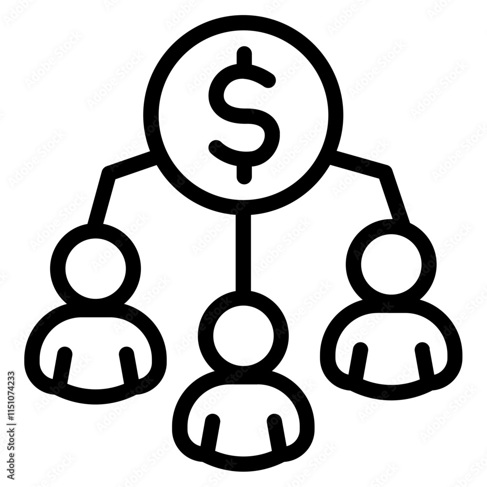 Shareholding Line Icon Shareholding Line Icon