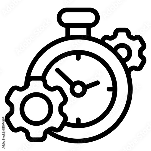 Time management tools Line Icon