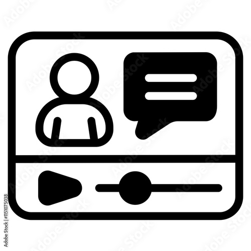 Video lecture Glyph Icon