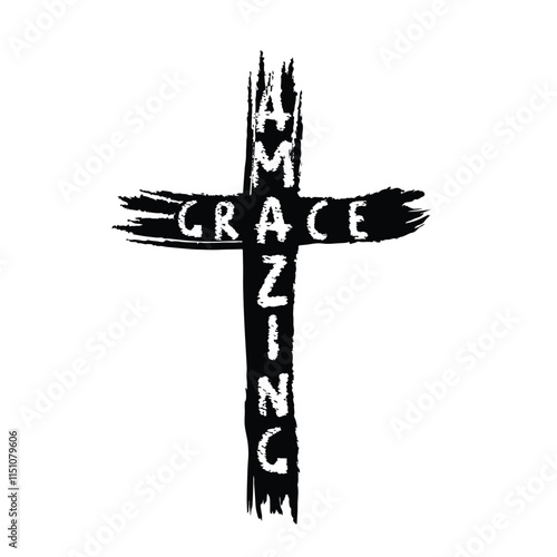 Amazing grace Text Design Vector