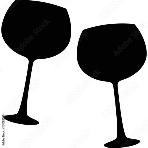 Simple vector icon wine glass
