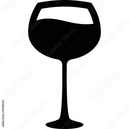 Simple vector icon wine glass