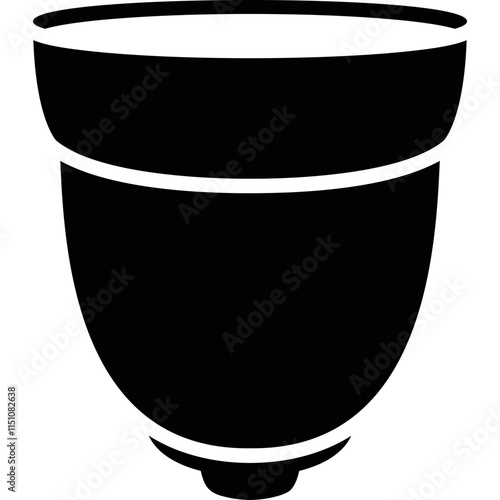 Simple vector icon menstrual cup
