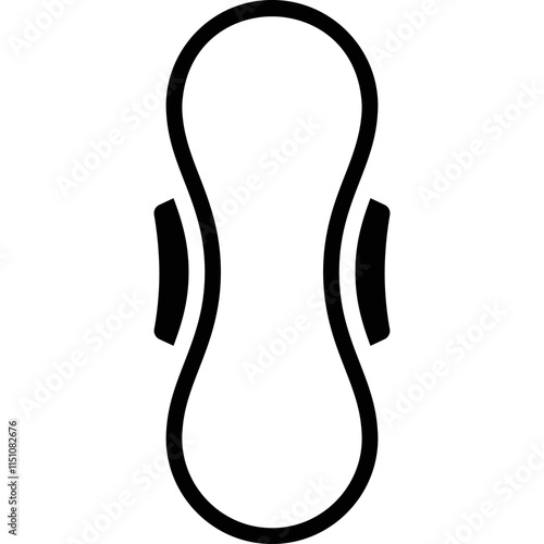 Simple vector icon menstrual pads