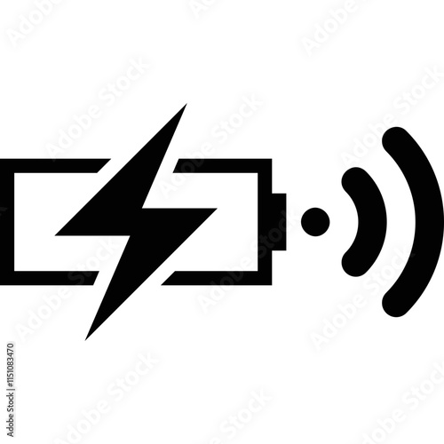 Simple vector icon wireless charger