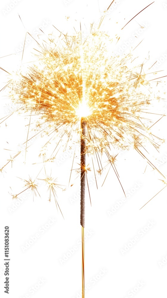 Burning Sparkler Creates A Festive Display Of Light Burning Sparkler Creates A Festive Display Of Light