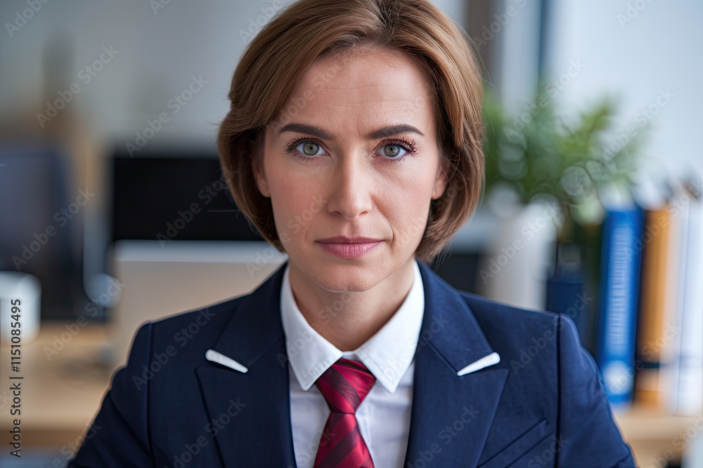 Portrait of a confident woman in a corporate setting, symbolizing leadership and ambition Portrait of a confident woman in a corporate setting, symbolizing leadership and ambition
