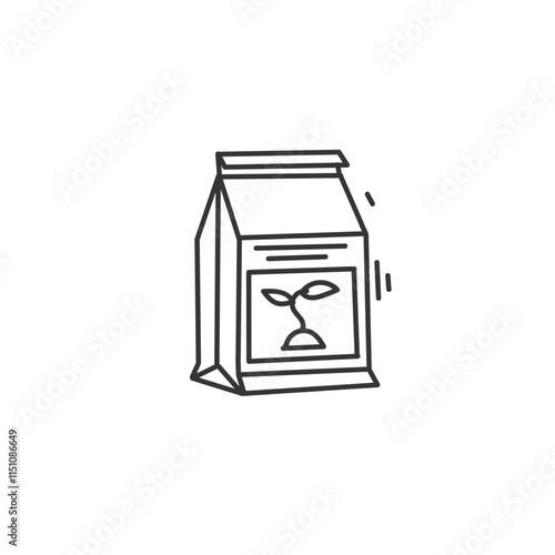 seed fertilizer bag icon illustration