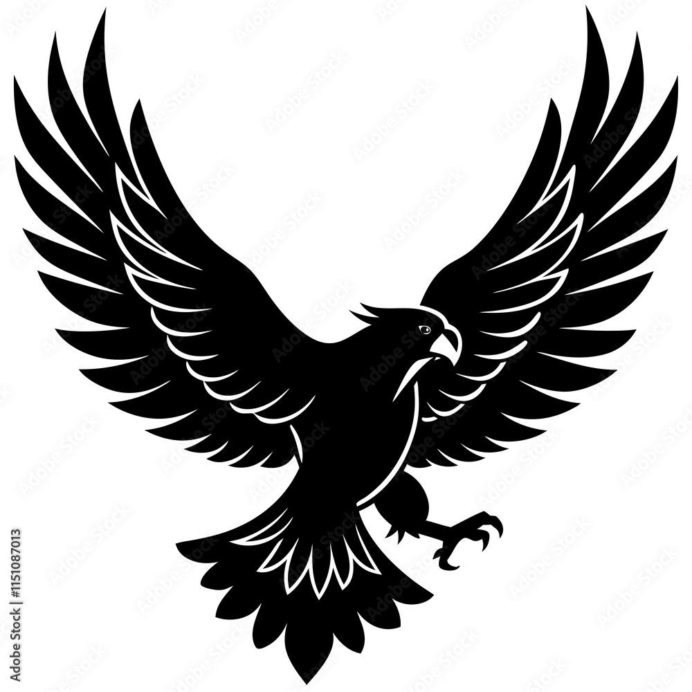 Vector soaring eagle silhouette vector illustration soaring eagle silhouette icon Vector soaring eagle silhouette vector illustration soaring eagle silhouette icon