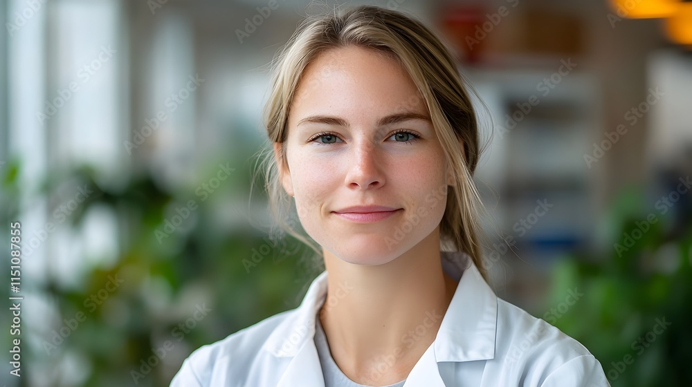 Female scientist utilizing advanced smart technology to research and enhance the growth of plants in a greenhouse environment through scientific experiments data analysis Female scientist utilizing advanced smart technology to research and enhance the growth of plants in a greenhouse environment through scientific experiments data analysis