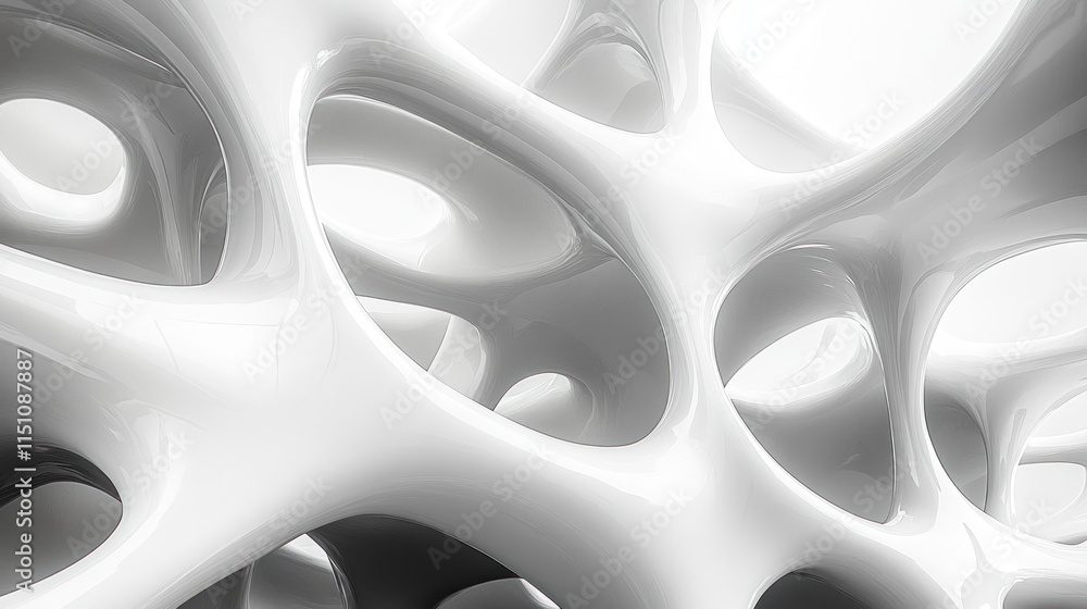 Abstract white organic structure. Abstract white organic structure.