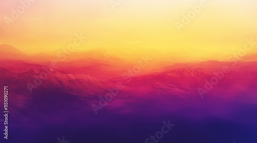 Vibrant Sunset Hues Over Majestic Mountain Ranges