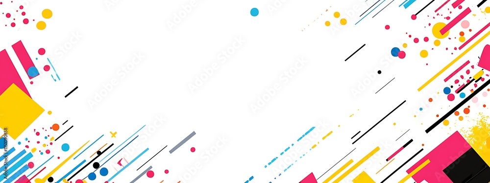 Abstract colored shapes on white. Abstract colored shapes on white.