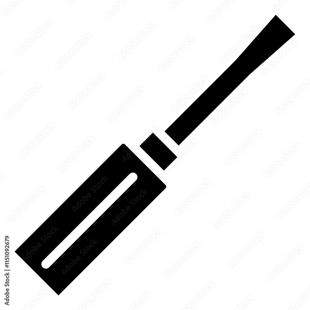 Screw Driver Icon, Black And White Glyph Icon Vector Screw Driver Icon, Black And White Glyph Icon Vector