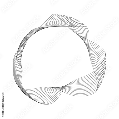 Abstract black Gradient Outline shape, frame border background element