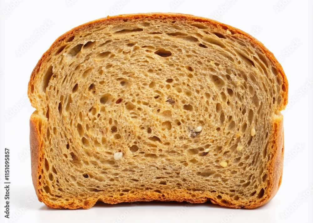 Close-up Whole Grain Bread Slices - Isolated Background Portrait Photography Close-up Whole Grain Bread Slices - Isolated Background Portrait Photography