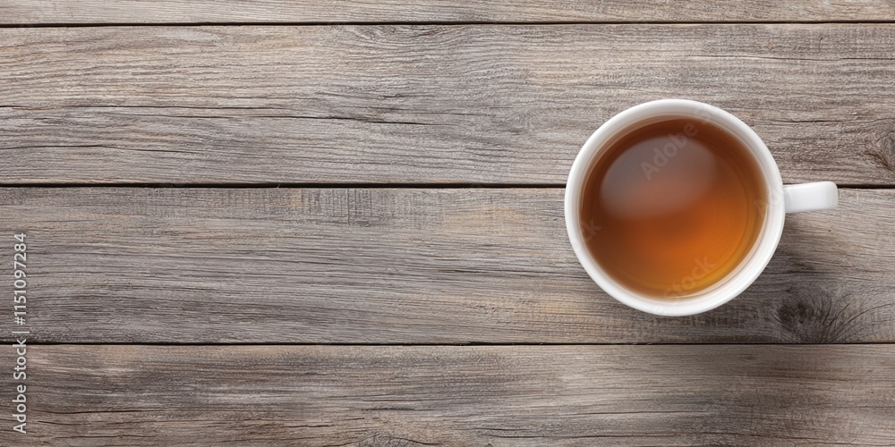 mindful living awareness concept. A top-down view of a tea cup filled with dark tea on rustic wooden planks, creating a cozy and inviting atmosphere. mindful living awareness concept. A top-down view of a tea cup filled with dark tea on rustic wooden planks, creating a cozy and inviting atmosphere.