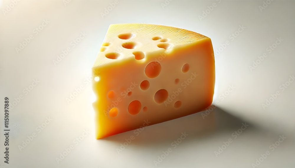 Piece of delicious cheese cut out Piece of delicious cheese cut out