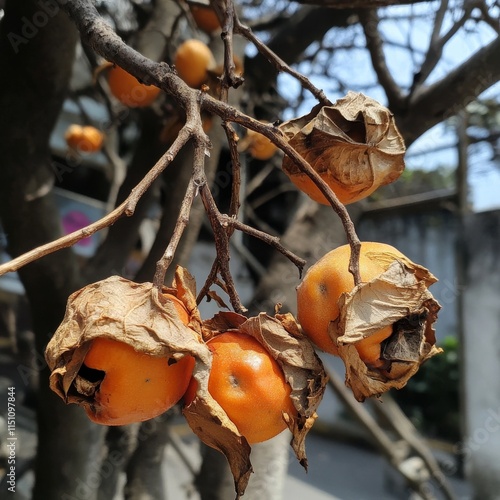 Xinpu persimmons dry under sun photo