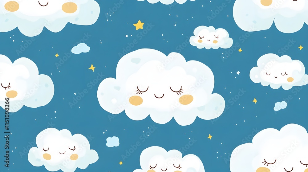 Sleepy Clouds Drifting Across a Night Sky Sleepy Clouds Drifting Across a Night Sky
