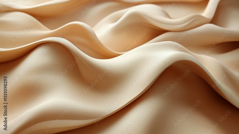 Obraz premium Abstract Beige Fabric Draped in Soft Waves