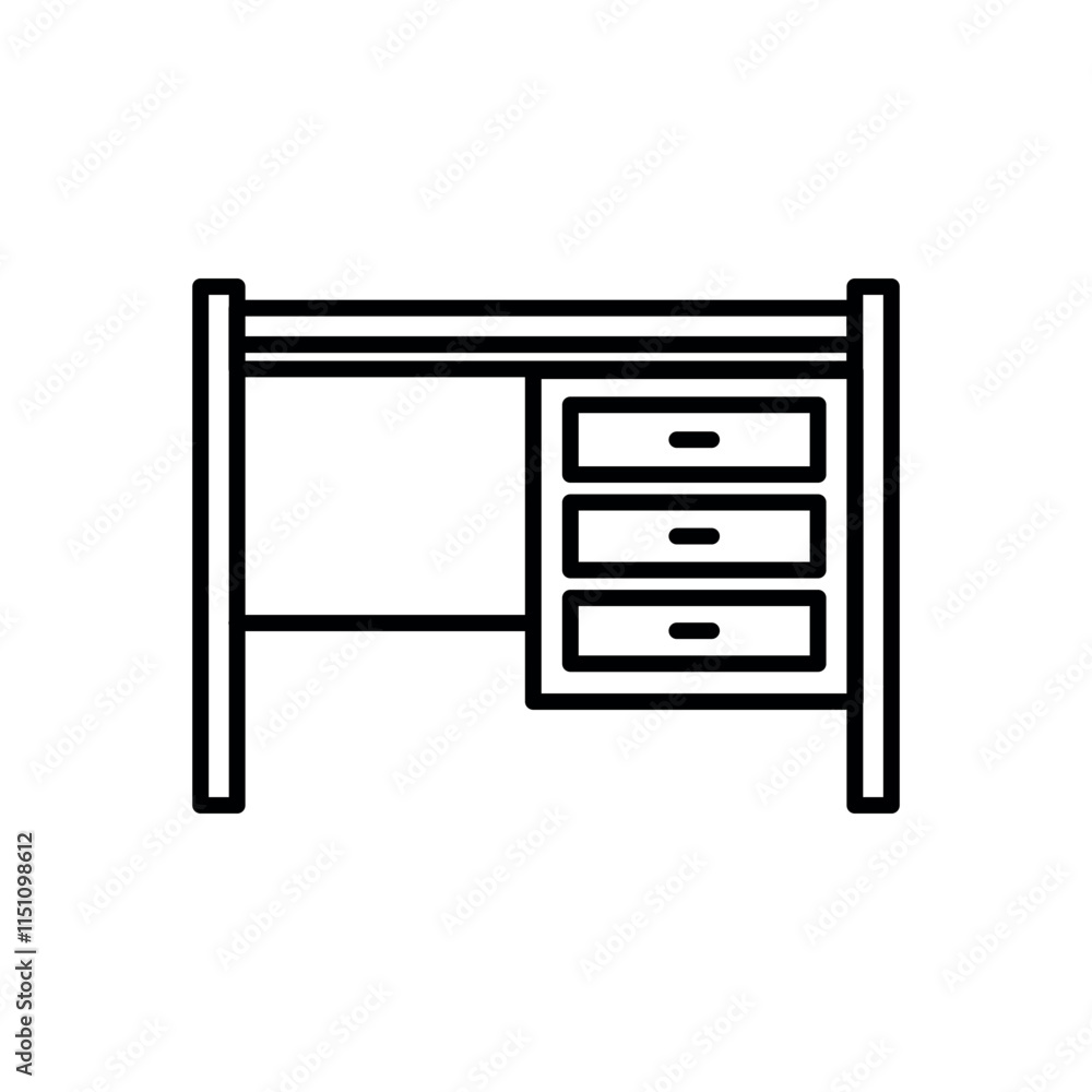 desk icon vector design template elegant style desk icon vector design template elegant style