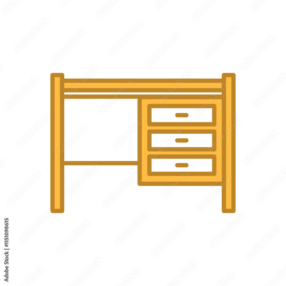 desk icon vector design template elegant style
