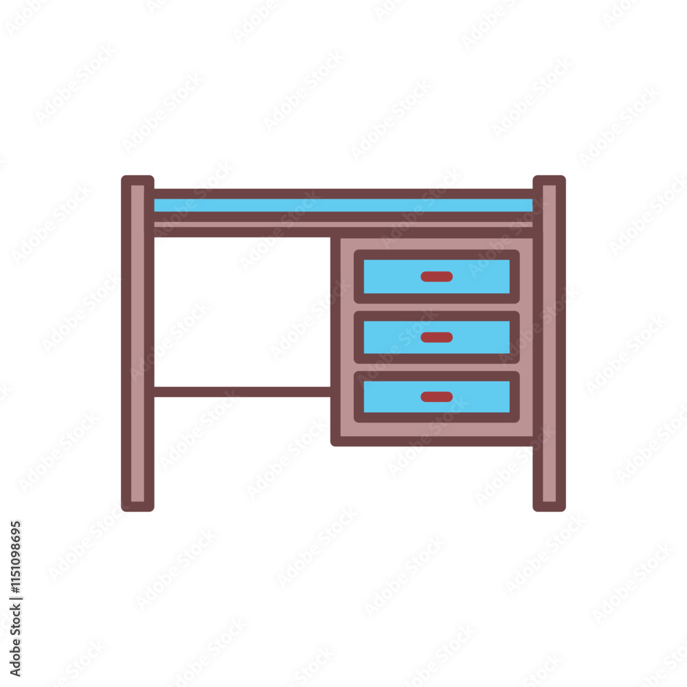 desk icon vector design template elegant style desk icon vector design template elegant style