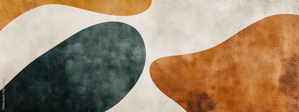 Abstract shapes in muted earthy tones. Abstract shapes in muted earthy tones.