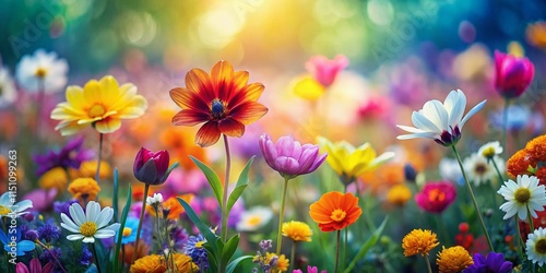 Colorful Floral Fashion Print - Tiny Flowers
