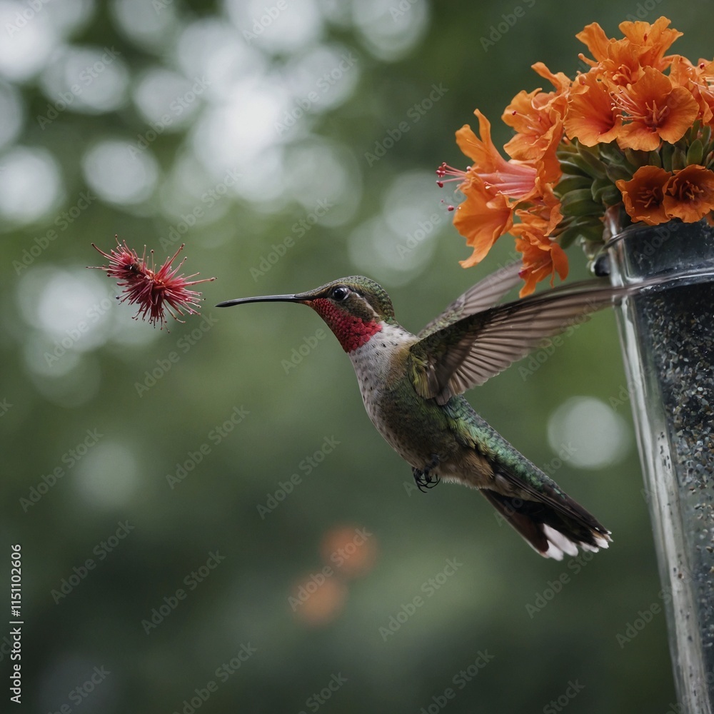 Fototapeta premium How do hummingbirds adapt to urban environments?