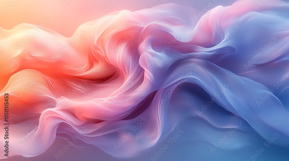 Abstract Pastel Waves Flowing Seamlessly Together Abstract Pastel Waves Flowing Seamlessly Together