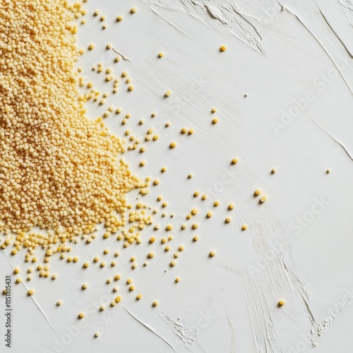 Natural semolina on acrylic