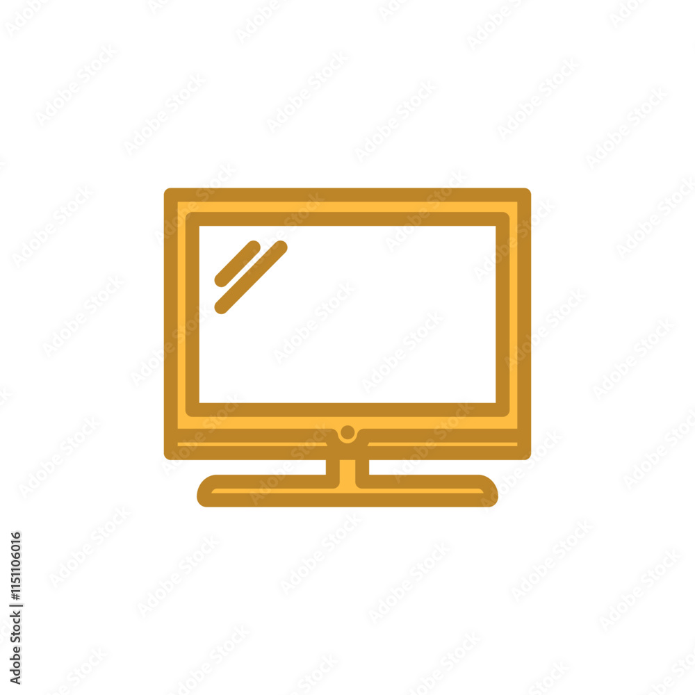 tv icon vector design template elegant style tv icon vector design template elegant style