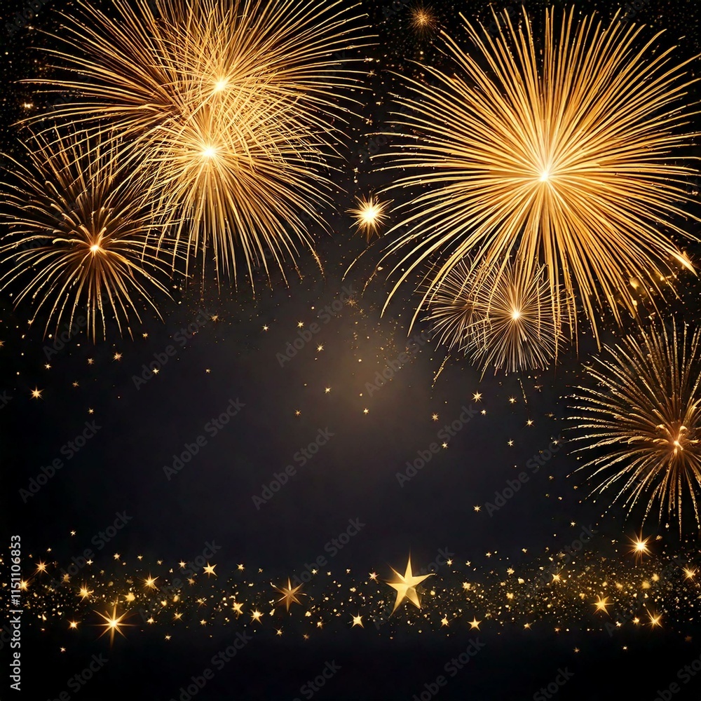 Naklejka premium fireworks on the sky