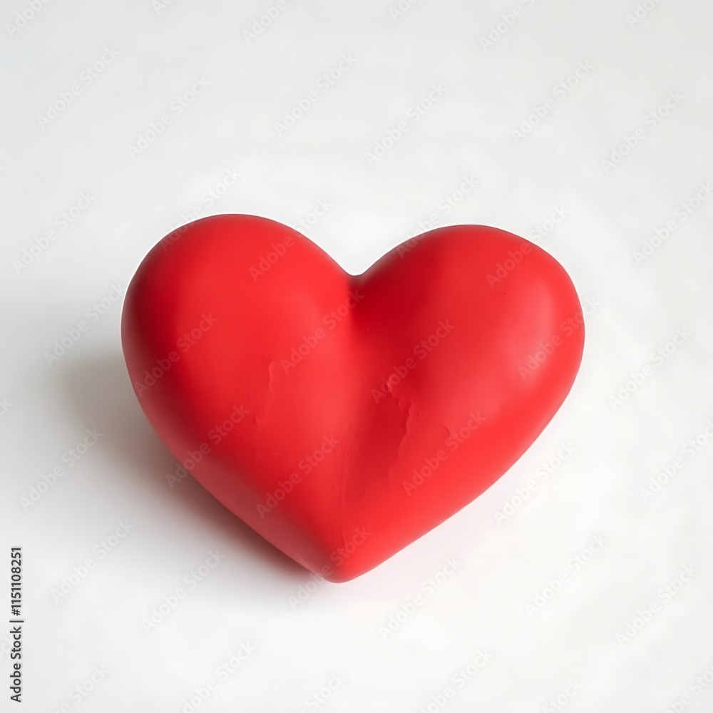 3d red heart in isolated white background, generative ai 3d red heart in isolated white background, generative ai