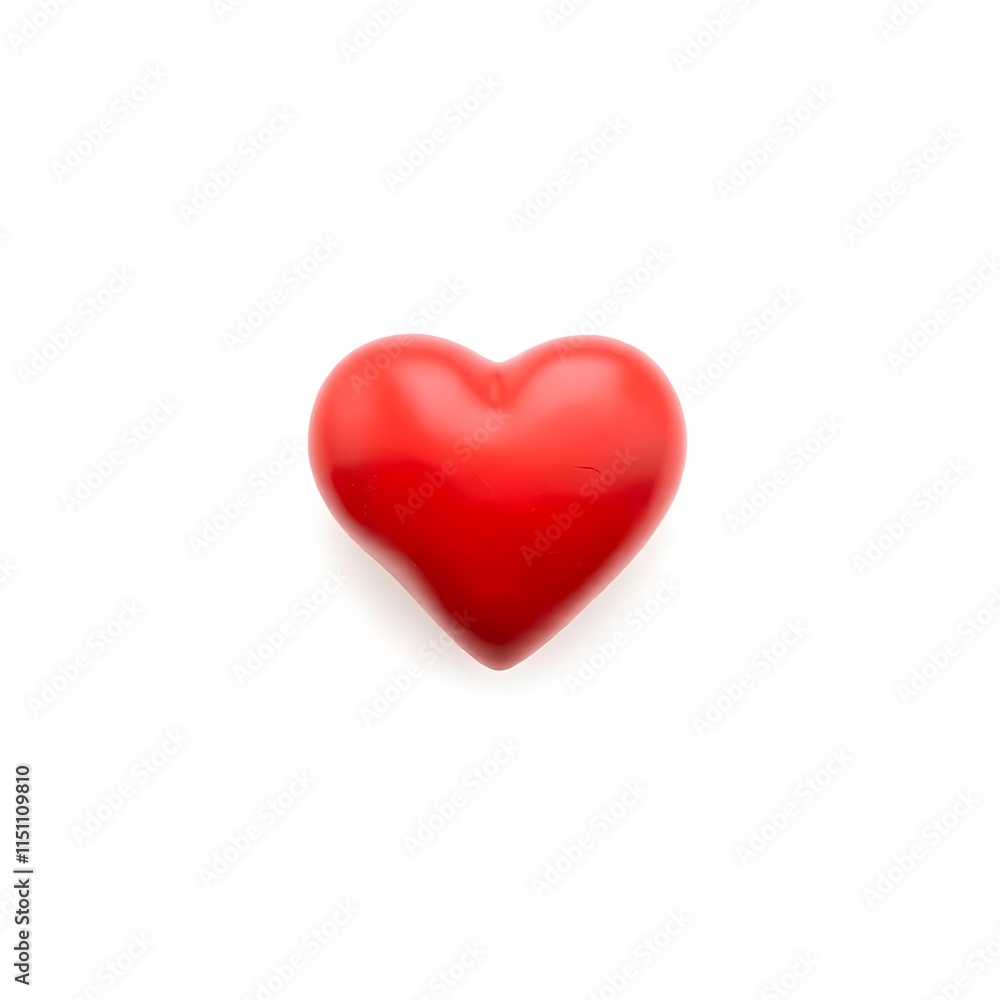 3d red heart in isolated white background, generative ai 3d red heart in isolated white background, generative ai