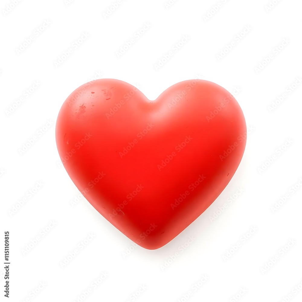 3d red heart in isolated white background, generative ai 3d red heart in isolated white background, generative ai
