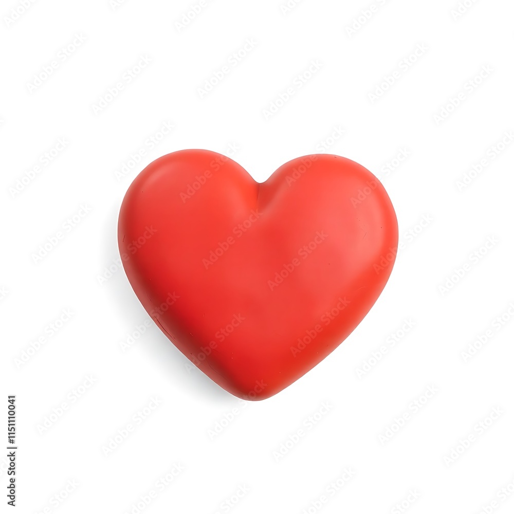 3d red heart in isolated white background, generative ai 3d red heart in isolated white background, generative ai