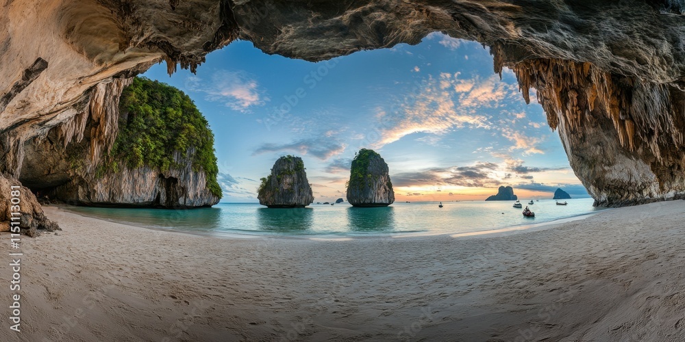 Fototapeta premium Cave_exploration__Adventure