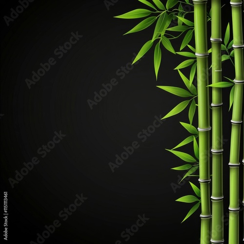 Emerald stems in shadows