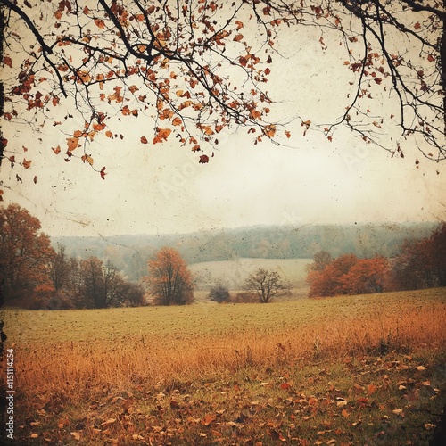 Autumnal photo with vintage vibe