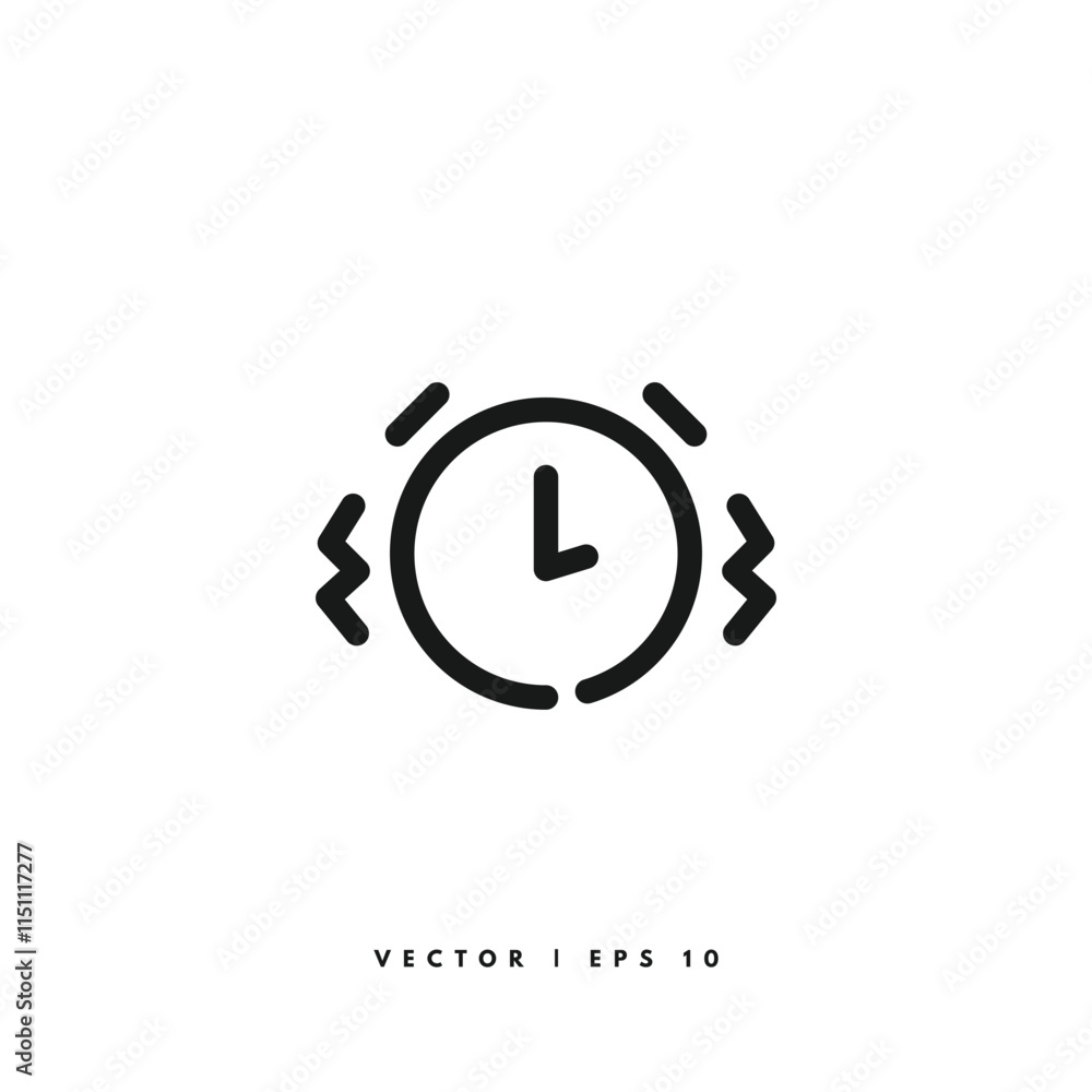 Alarm Clock Icon. Editable Stroke Alarm Clock Icon. Editable Stroke