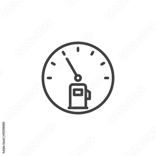 Fuel Gauge line icon
